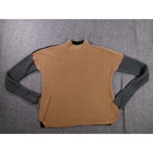 Workshop Sweater Womens Small Pullover Ribbed Acrylic Colorblock Knit Casual